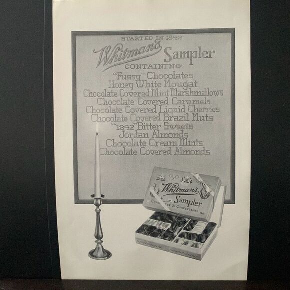 Vintage 1923 Whitman’s Sampler Containing Ad Advertisement - Picture 2 of 4